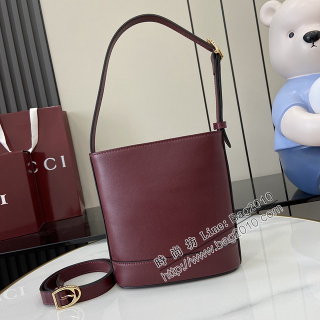 Gucci專櫃古馳2025春夏系列最新款檔案桶包手提單肩斜挎女包 jh2610型號：833665